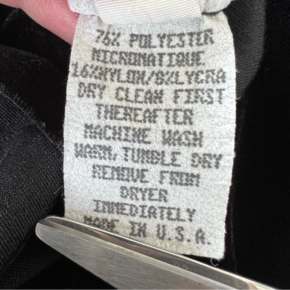 VTG Bruno Duluc Kush Black Velvet Scoop Neck Skater Dress Whimsigoth Witchy XL - Picture 11 of 11